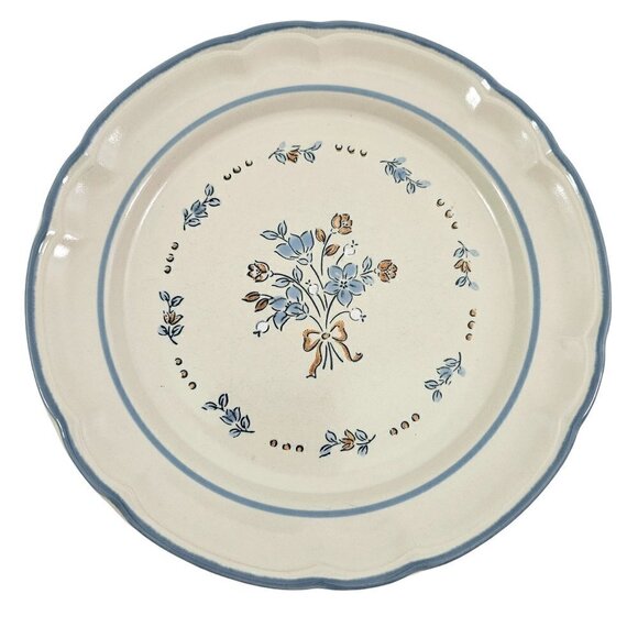 Cordella Bluet Hand Decorated 7 ¾” Stoneware Salad Luncheon Plates – Set of 4 - Picture 3 of 14
